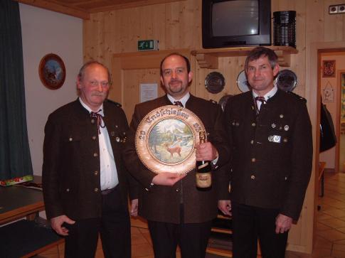 Der Gewinner der Endscheibe Siegfried Schwankner